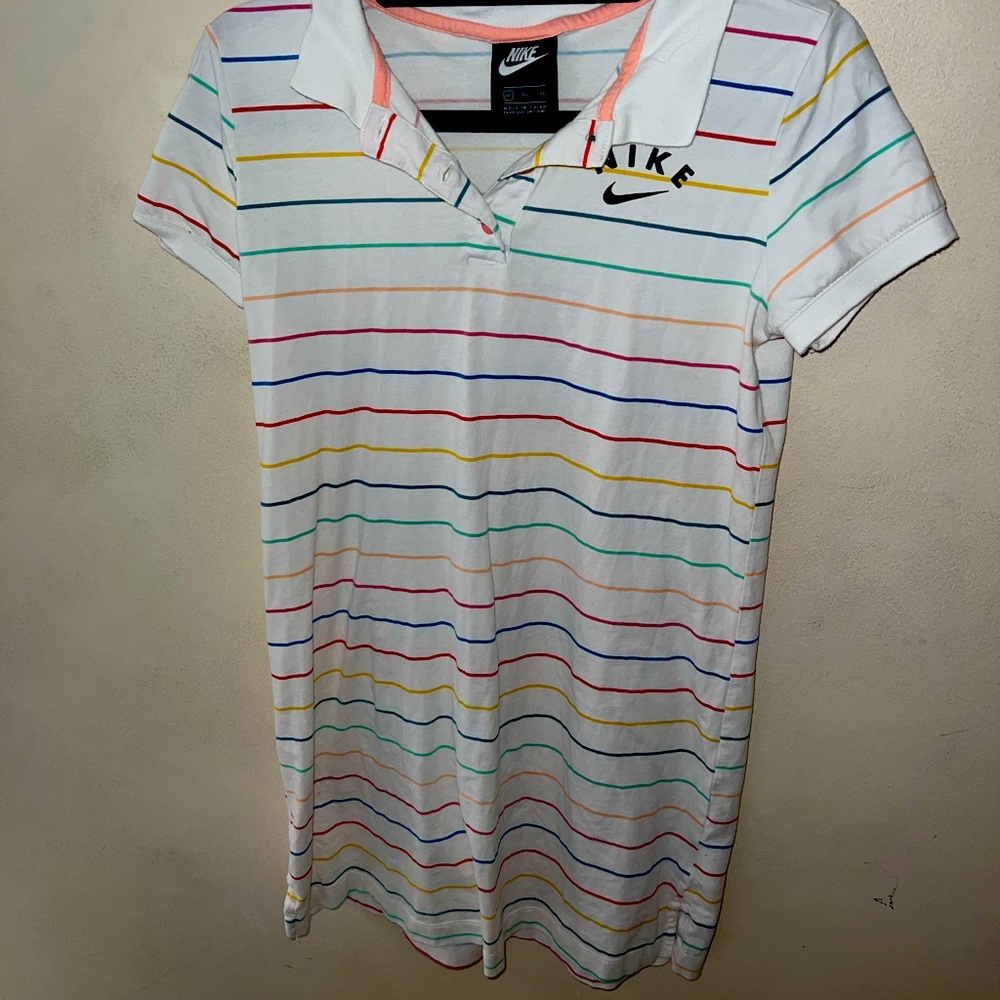 Nike Girls Striped Polo Dress